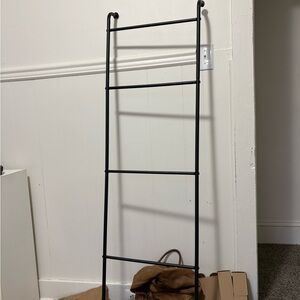 Black Metal Ladder Rack blanket ladder